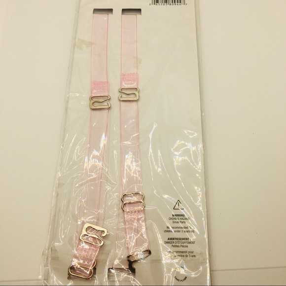 BRA STRAPS TRANSPARENT PINK WITH RHINESTONES!!! - Picture 9 of 14